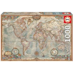 Puzzle minitiature 1000 pièces : Carte politique - Educa