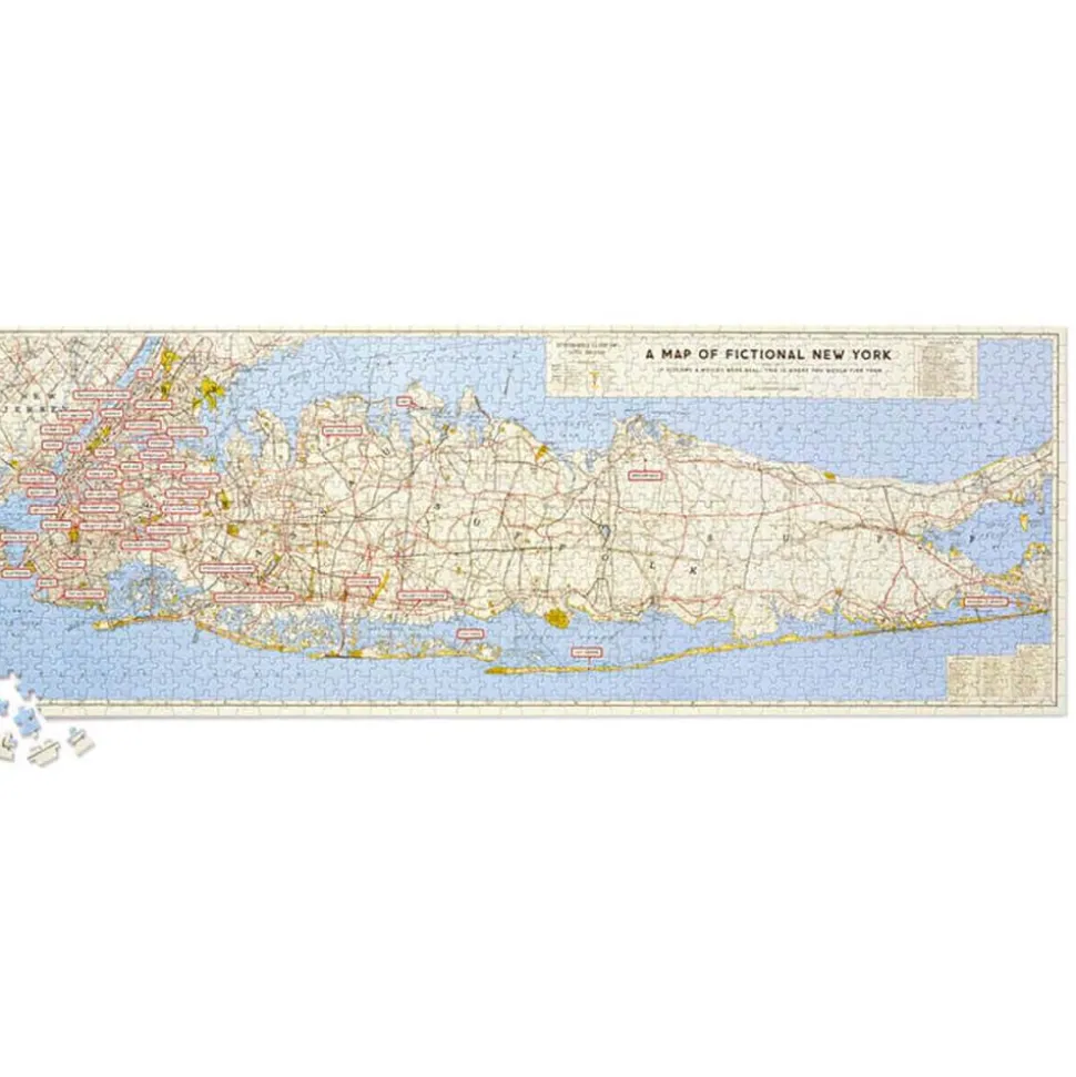 Puzzle panoramique 1000 pièces : Carte de New York - Galison