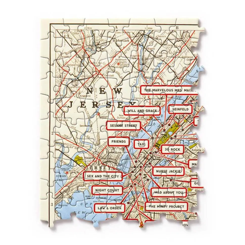 Puzzle panoramique 1000 pièces : Carte de New York - Galison