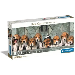 Puzzle panoramique 1000 pièces + poster : Beagles - Clementoni