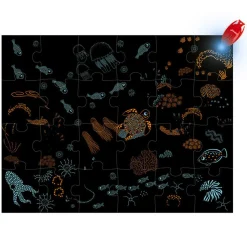 Puzzle phosphorescent 24 pièces : Puzzle magique : L'océan - Janod
