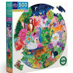Puzzle rond 500 pièces : Jardin Sanctuaire - Eeboo
