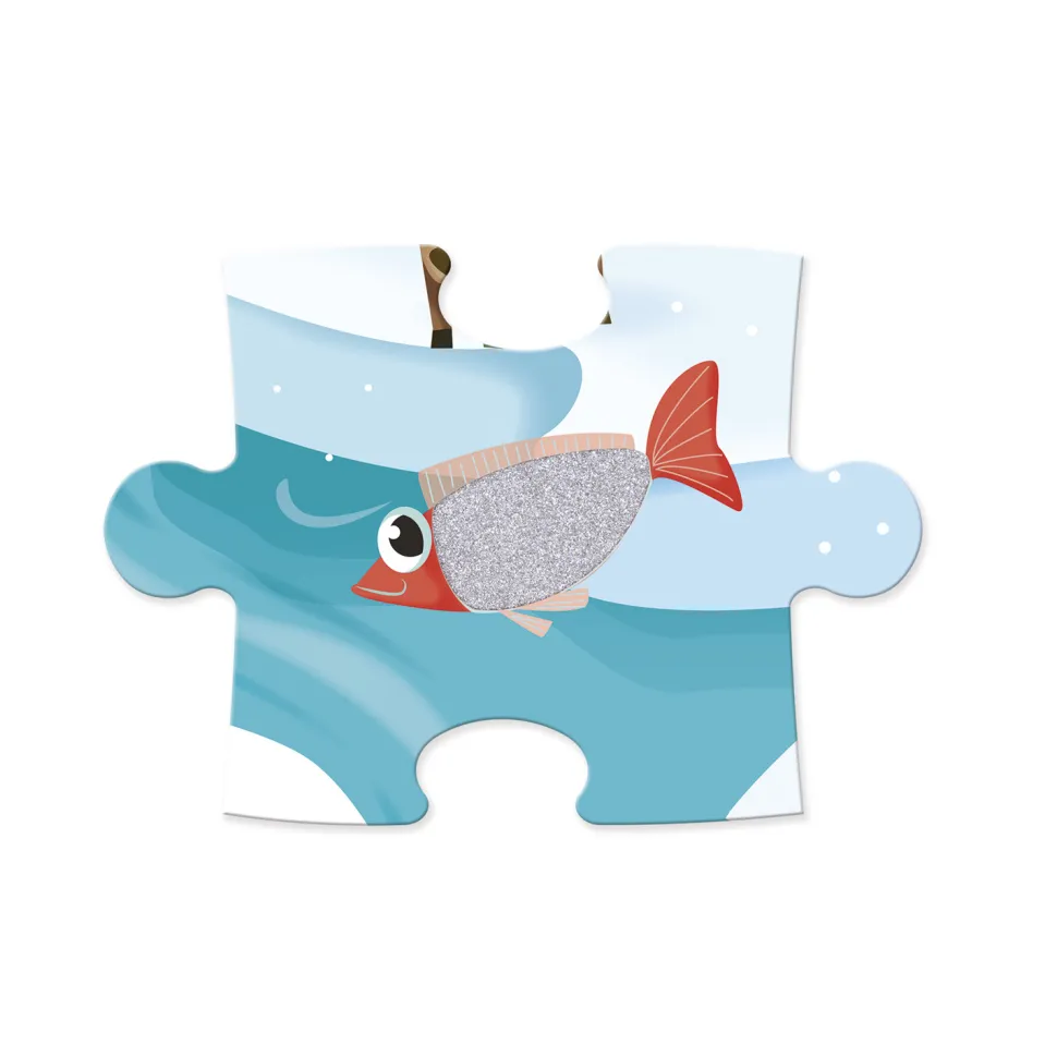 Puzzle tactile 20 pièces : La vie sur la banquise - Janod