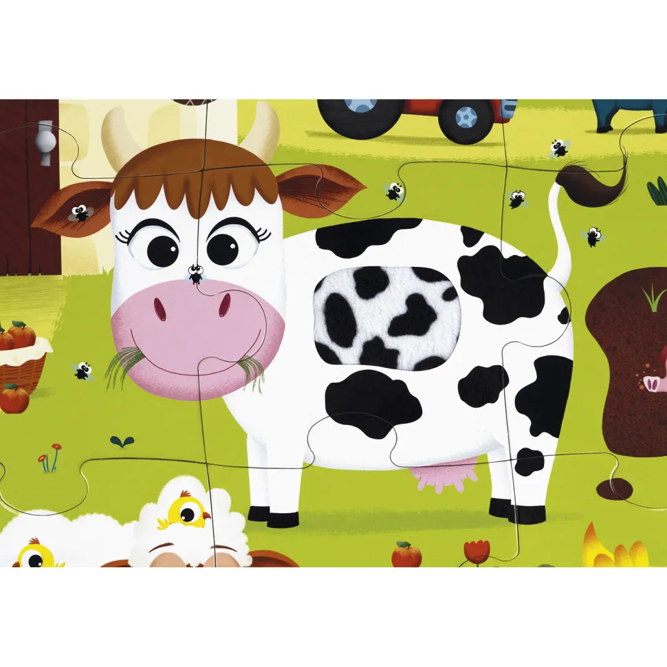 Puzzle tactile géant : La ferme - Janod