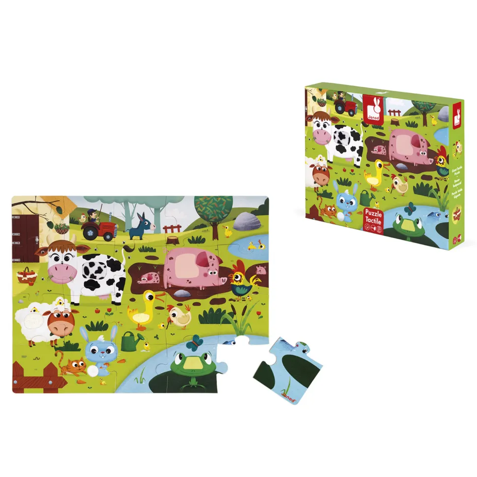 Puzzle tactile géant : La ferme - Janod