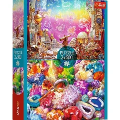 Puzzle 2x500 pièces : Cosmos et cristaux - Trefl