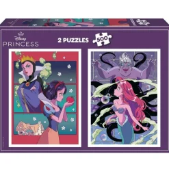 Puzzle 2x500 pièces : Disney Villains & Princesses - Educa