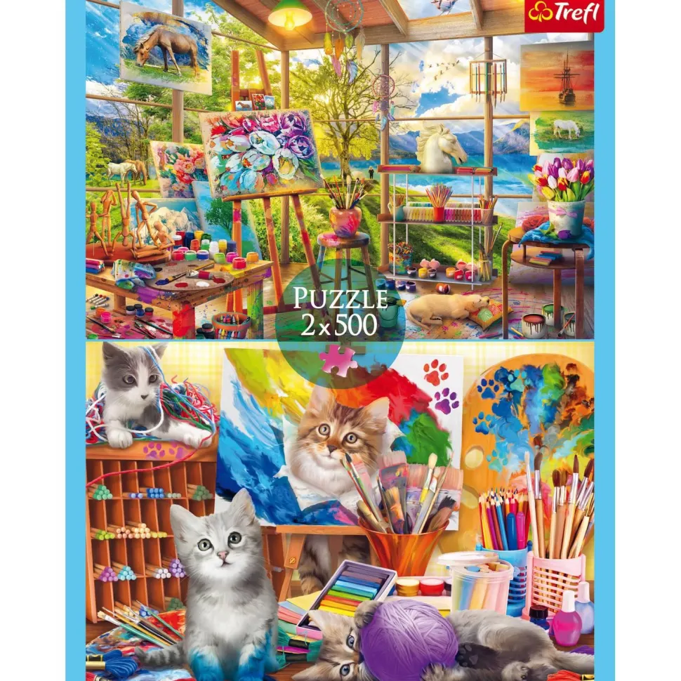 Puzzle 2x500 pièces : L'Art de Peindre - Trefl