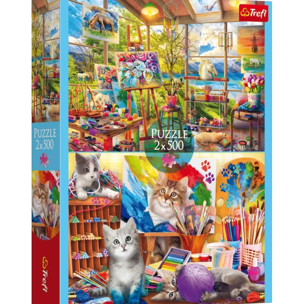 Puzzle 2x500 pièces : L'Art de Peindre - Trefl