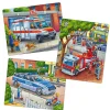 Puzzles 12 à 18 pièces : 3 puzzles véhicules d'intervention - Haba