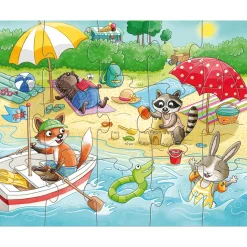Puzzles 15 pièces : 4 puzzles : Les saisons - Haba