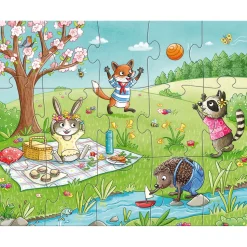 Puzzles 15 pièces : 4 puzzles : Les saisons - Haba