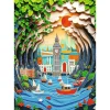 Puzzles 1000 pièces : 40e anniversaire - Paper Art 3D : Londres - Trefl
