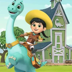 Puzzles 3 x 49 pièces : Dino Ranch : Jon, Min et Miguel - Ravensburger