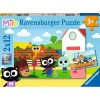 Puzzles 2 x 12 pièces : Fermier ou pêcheur ? Milo - Ravensburger