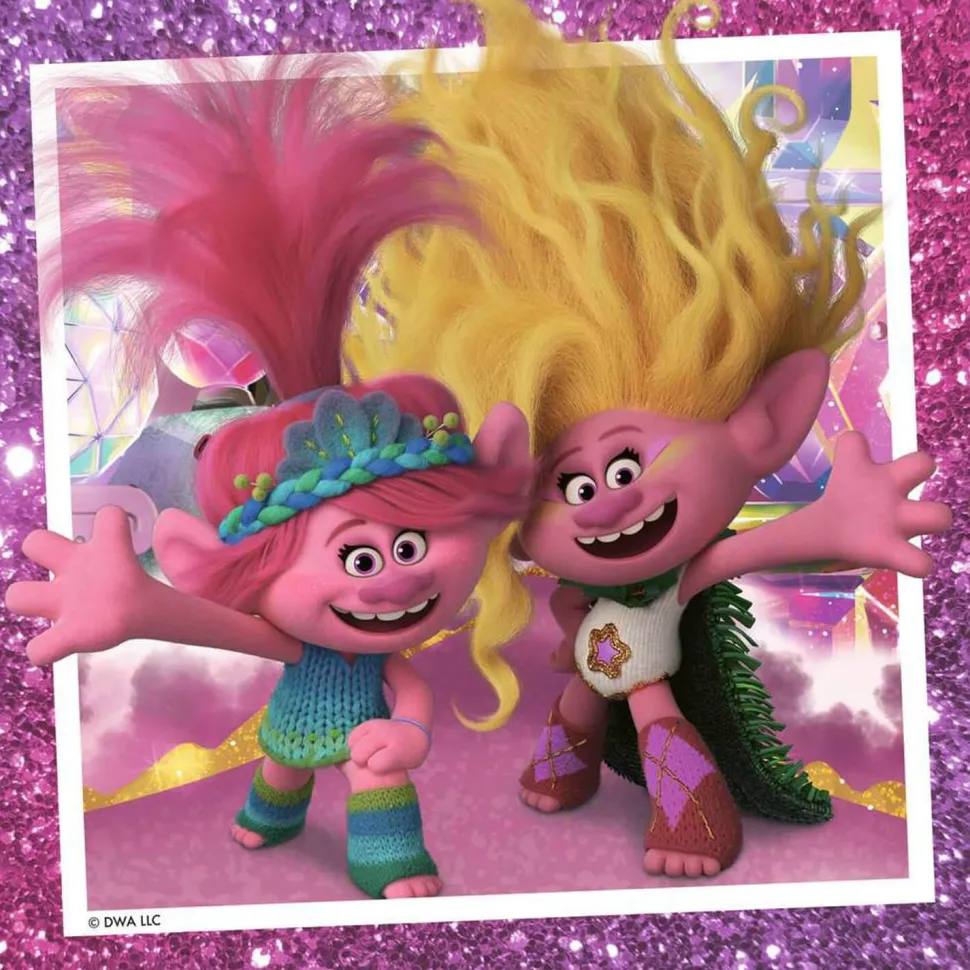 Puzzles 3 x 49 pièces : La Pop ne s'arrête jamais, Les Trolls - Ravensburger