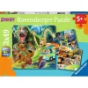 Puzzles 3 x 49 pièces : Les aventures de Scooby-Doo - Ravensburger