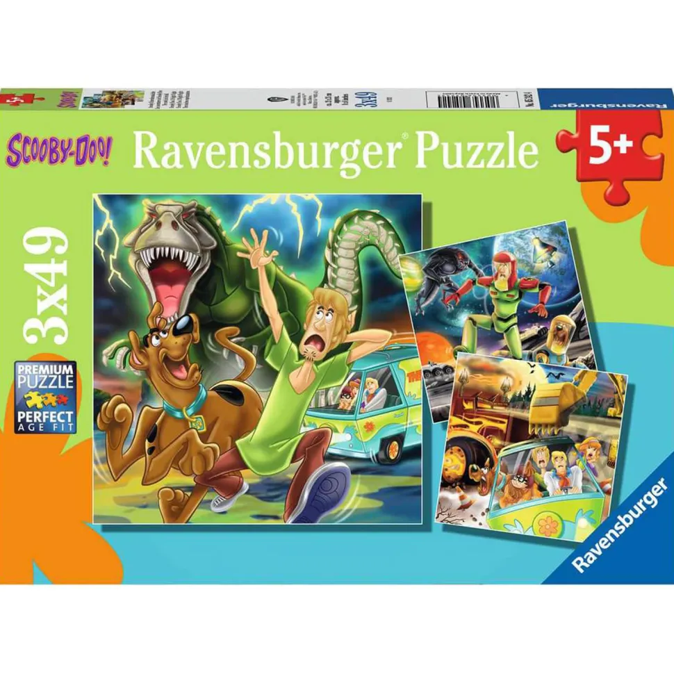 Puzzles 3 x 49 pièces : Les aventures de Scooby-Doo - Ravensburger
