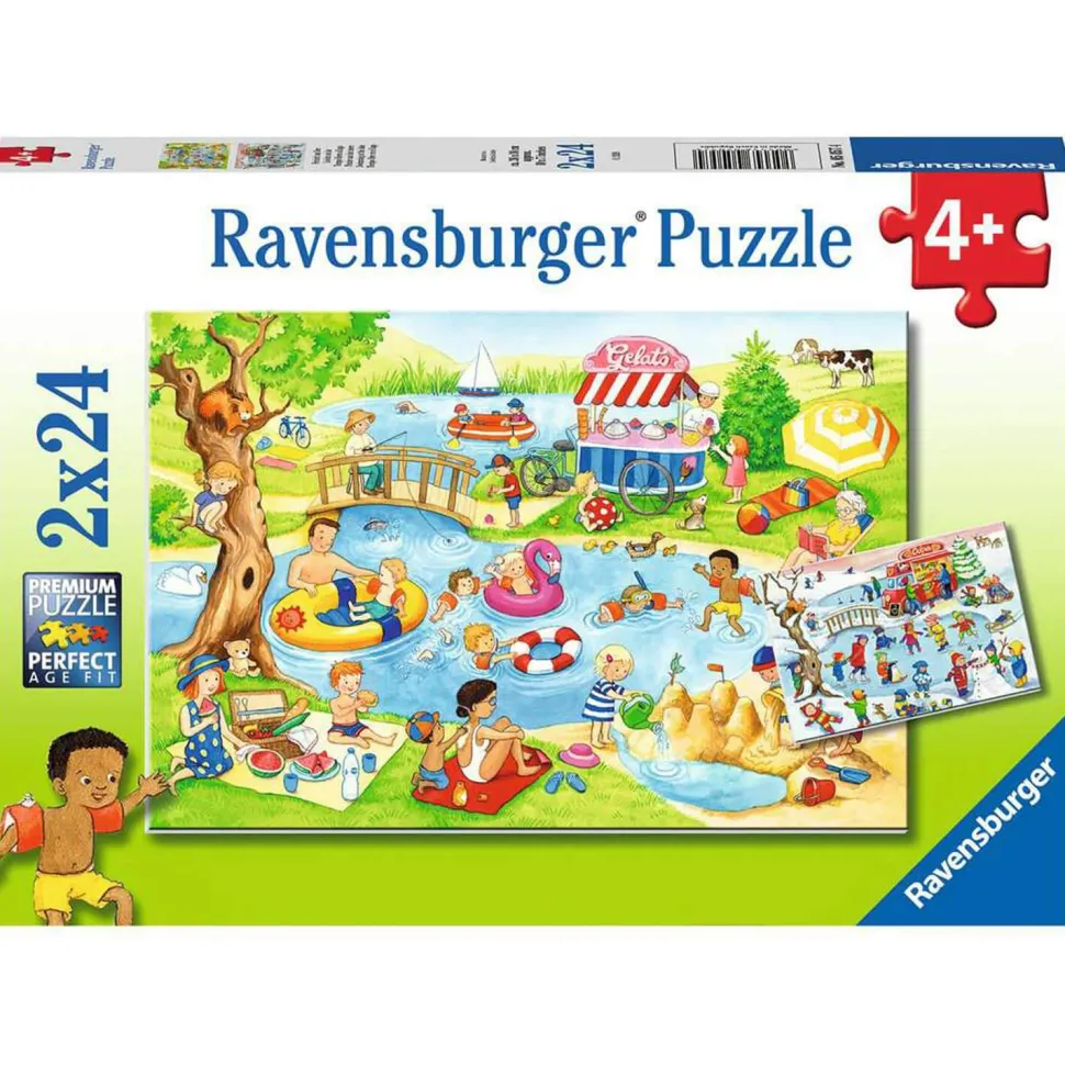 Puzzles 2 x 24 pièces : Loisirs au lac - Ravensburger