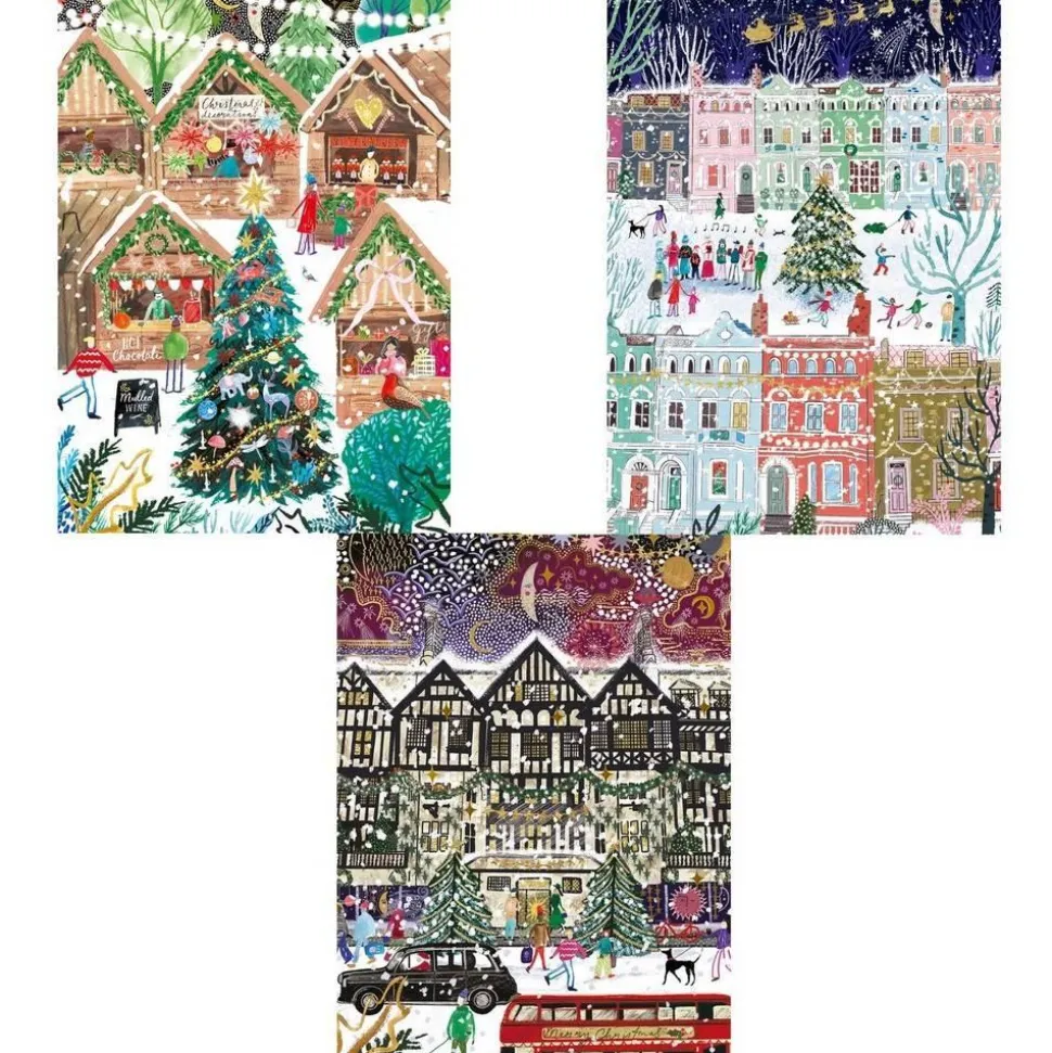 Puzzles 3 x 500 pièces : Noël à Londres - Gibsons