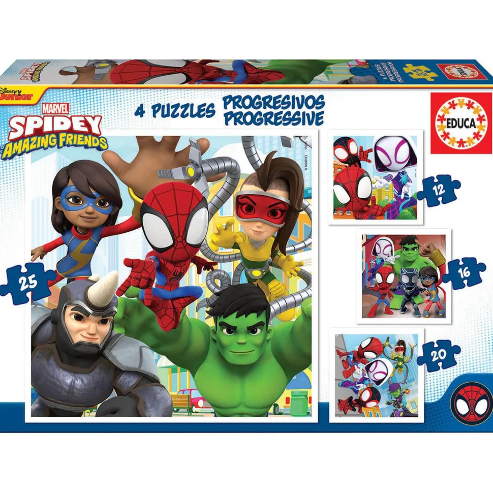 Puzzles progressifs de 12 à 25 pièces : Spidey et ses incroyables amis - Educa