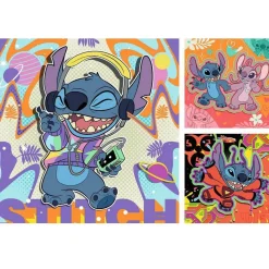 Puzzles 3x49 pièces : Disney Stitch - Ravensburger