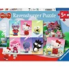 Puzzles 3x49 pièces : Hello Kitty - Aventures à Cherry Town - Ravensburger