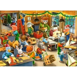 Puzzles 2x12 pièces : L'atelier de Noël - Ravensburger