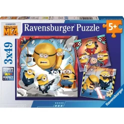 Puzzles 3x49 pièces - Moi Moche et Méchant 4 - Ravensburger