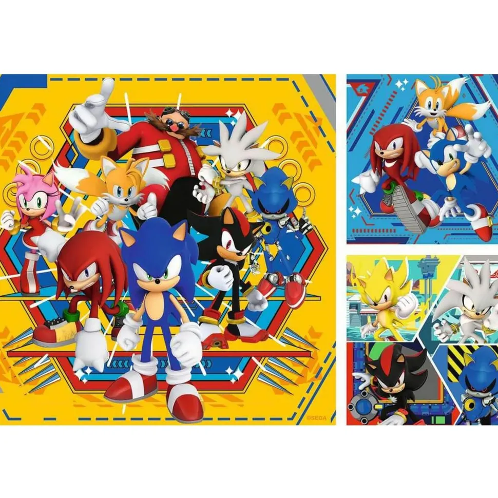 Puzzles 3x49 pièces : Sonic - Ravensburger
