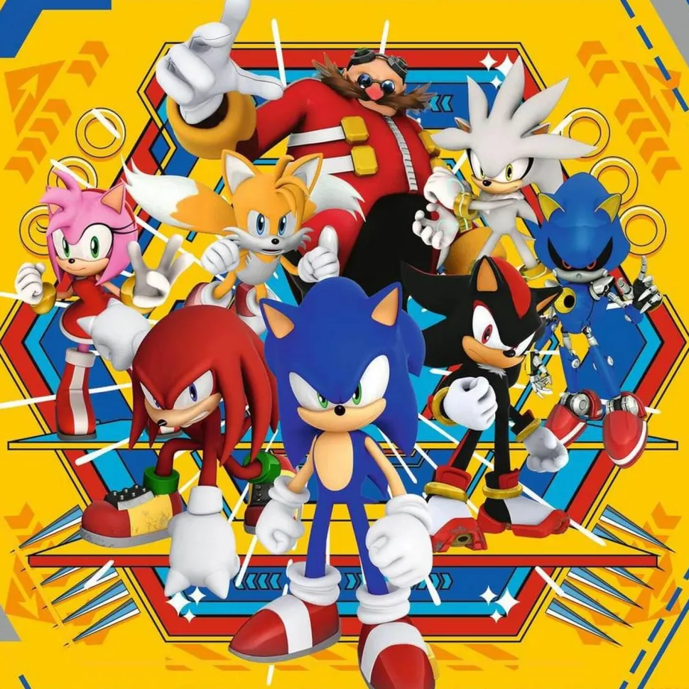 Puzzles 3x49 pièces : Sonic - Ravensburger