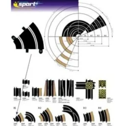 Rail courbe virage - Scalextric
