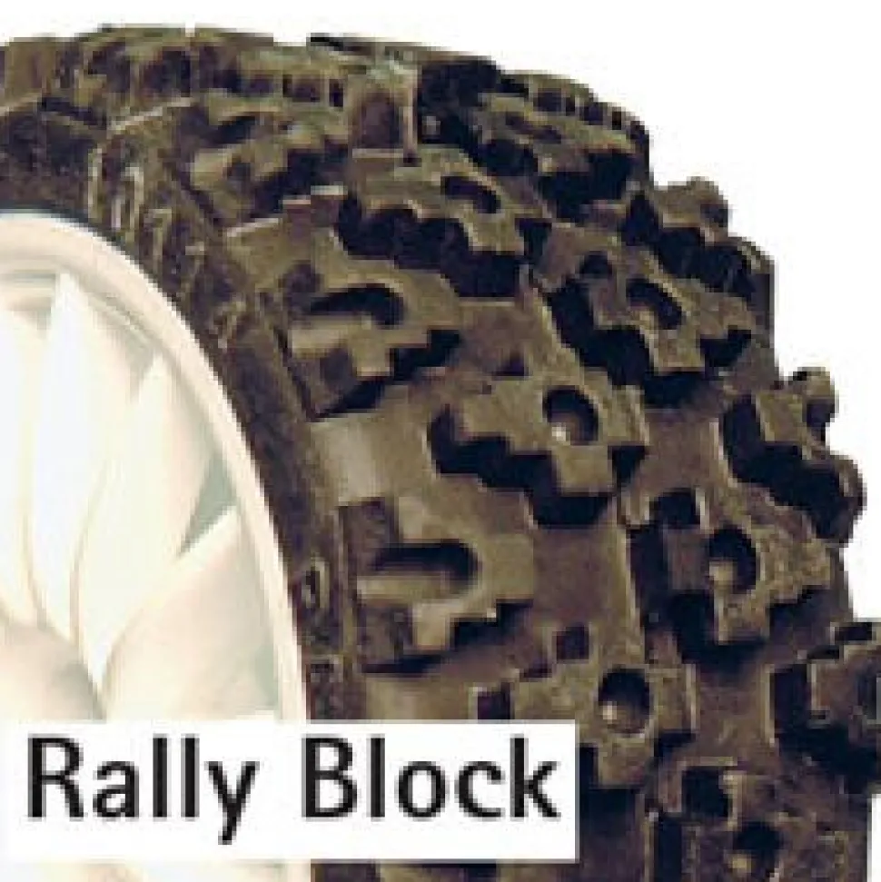 Rally Block Tyre Set (4) W/Foam Inserts - Fastrax