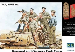 Rommel & German tank crew, DAK, WWII era - 1:35e - Master Box Ltd. - Master Box