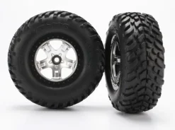 Roues Avant Montees Collees Sct Pour 4X2 Uniquement (2) - Traxxas