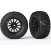 Roues Montees Collees Noires X2 - Traxxas