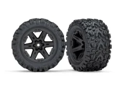 Roues Montees Collees Rxt Noires Talon X2 - Traxxas - Traxxas