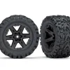 Roues Montees Collees Rxt Noires Talon X2 - Electrique Arriere - Traxxas - Traxxas