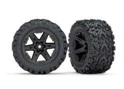 Roues Montees Collees Rxt Noires Talon X2 - Electrique Arriere - Traxxas - Traxxas