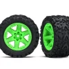 Roues Montees Collees Rxt Vertes Talon X2 - Electrique Arriere - Traxxas - Traxxas
