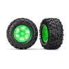 Roues Montees Collees X-Maxx 8S Vertes (2) - Traxxas - Traxxas