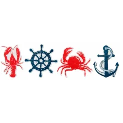 Sachet 10 Confettis Bord de Mer en bois colorés assortis - RueDeLaFete