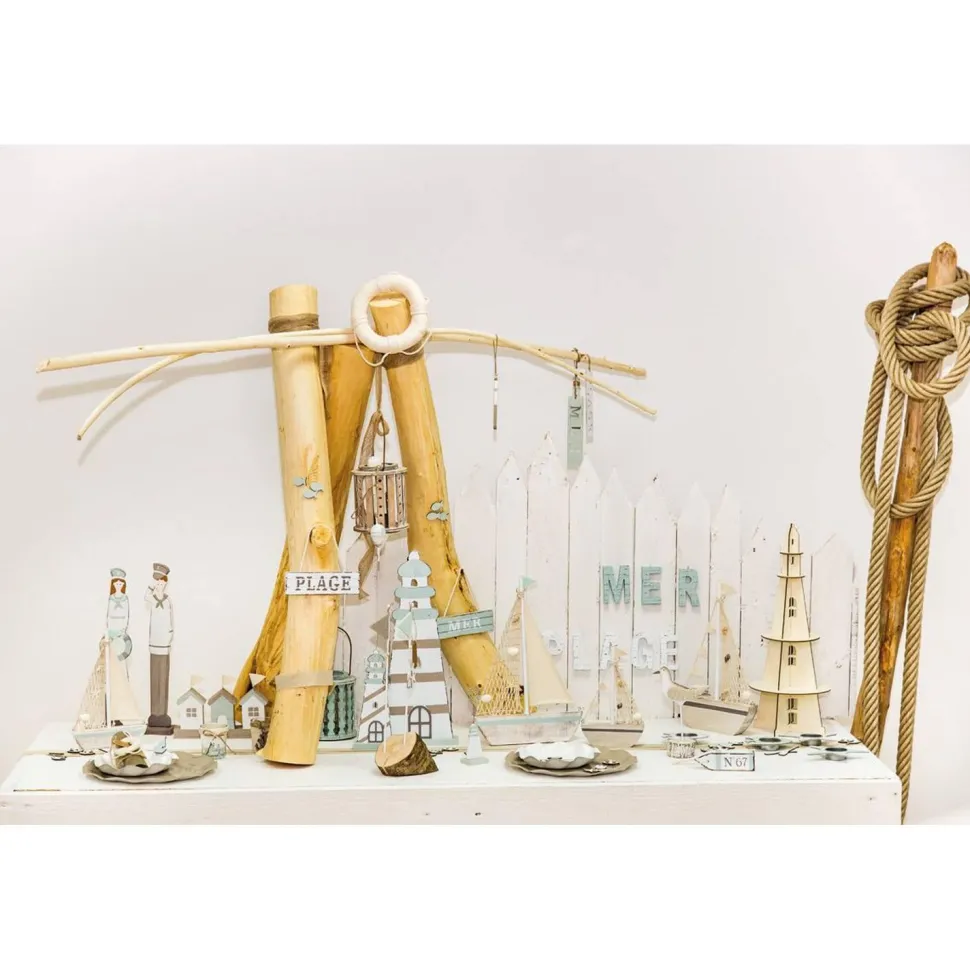 Sachet confettis 6 mini-rames en bois 7cm - RueDeLaFete