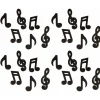 Sachet de 24 Confettis de table MUSIQUE en bois, Noir - RueDeLaFete