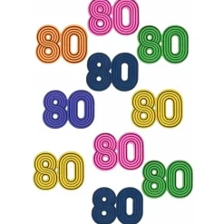 Sachet de 10 Confettis 80'S en bois années 80 - RueDeLaFete