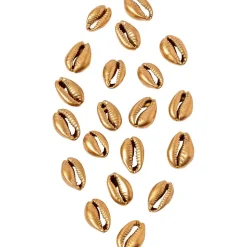 Sachet de 20 coquillages Cauris DORES 2x1,5 cm - RueDeLaFete