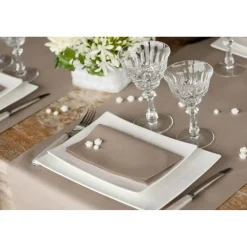 Sachet de 20 Grandes SERVIETTES Airlaid 40 x 40cm, Bleu Aqua - RueDeLaFete