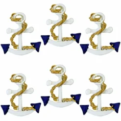 Sachet de 6 petites ANCRES en résine déco 3cm - RueDeLaFete