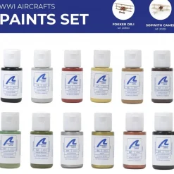 Set de 12 peintures pour Maquettes Avions 1ere Guerre Mondiale - Artesania