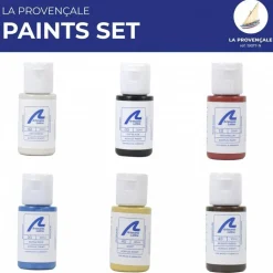 Set de 6 peintures pour maquette bateau La Povençale - Artesania
